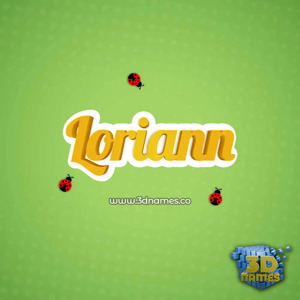 loriann in Ladybugs style - 3D name wallpaper