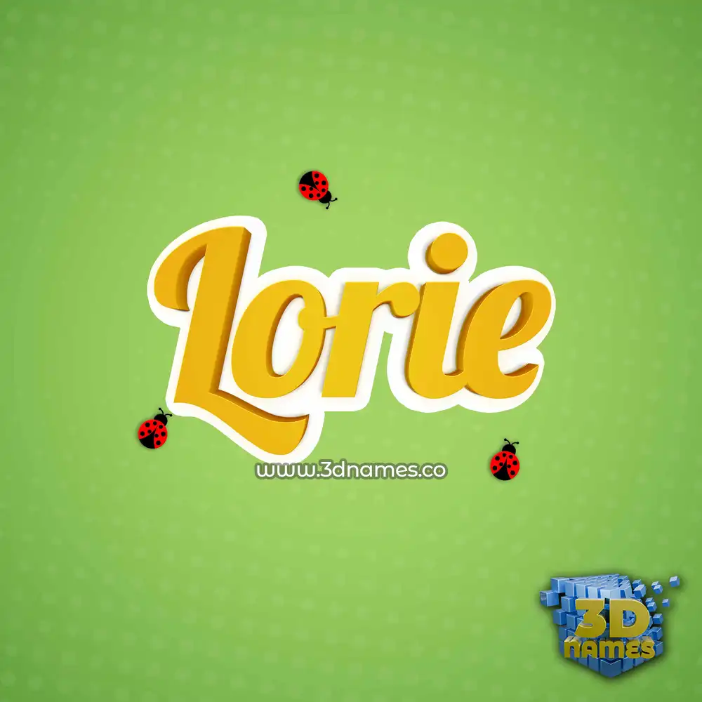 lorie in Ladybugs style - 3D name wallpaper