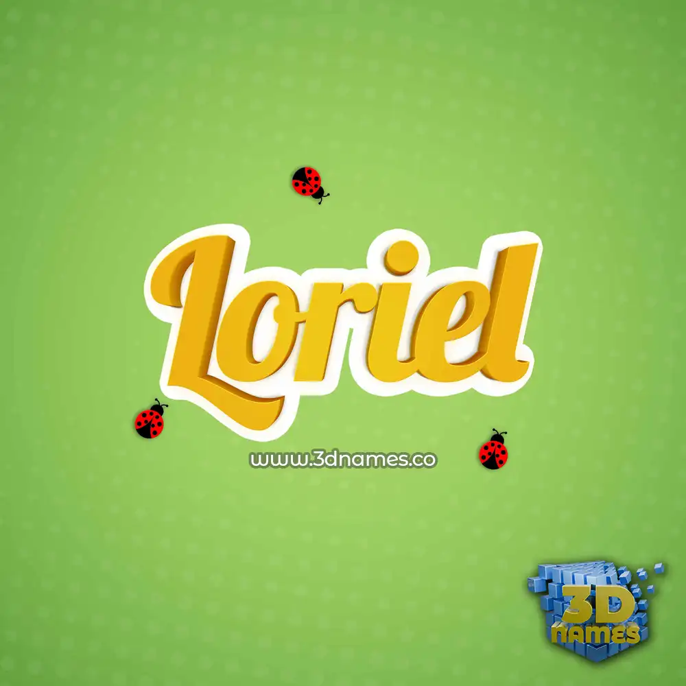 loriel in Ladybugs style - 3D name wallpaper