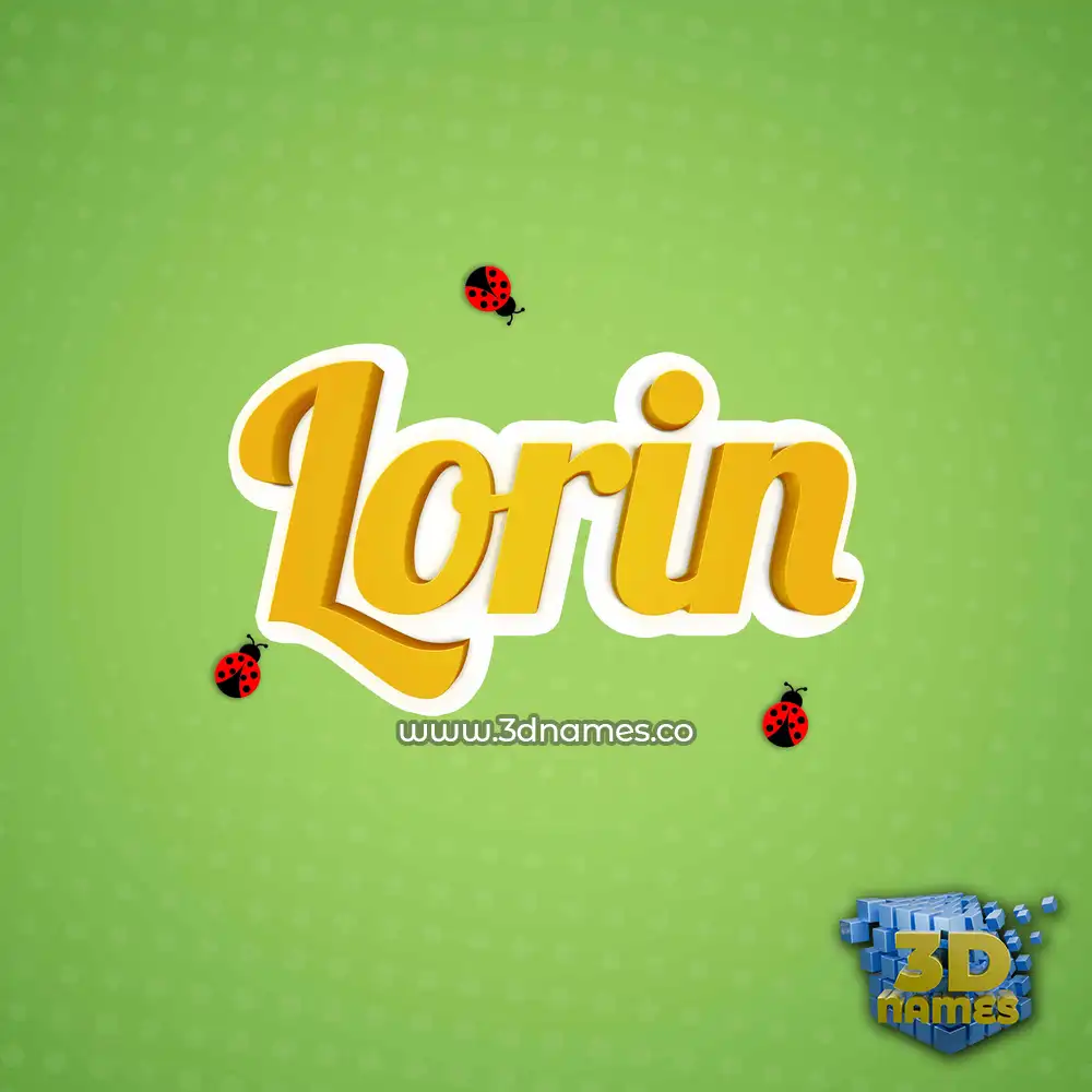 lorin in Ladybugs style - 3D name wallpaper