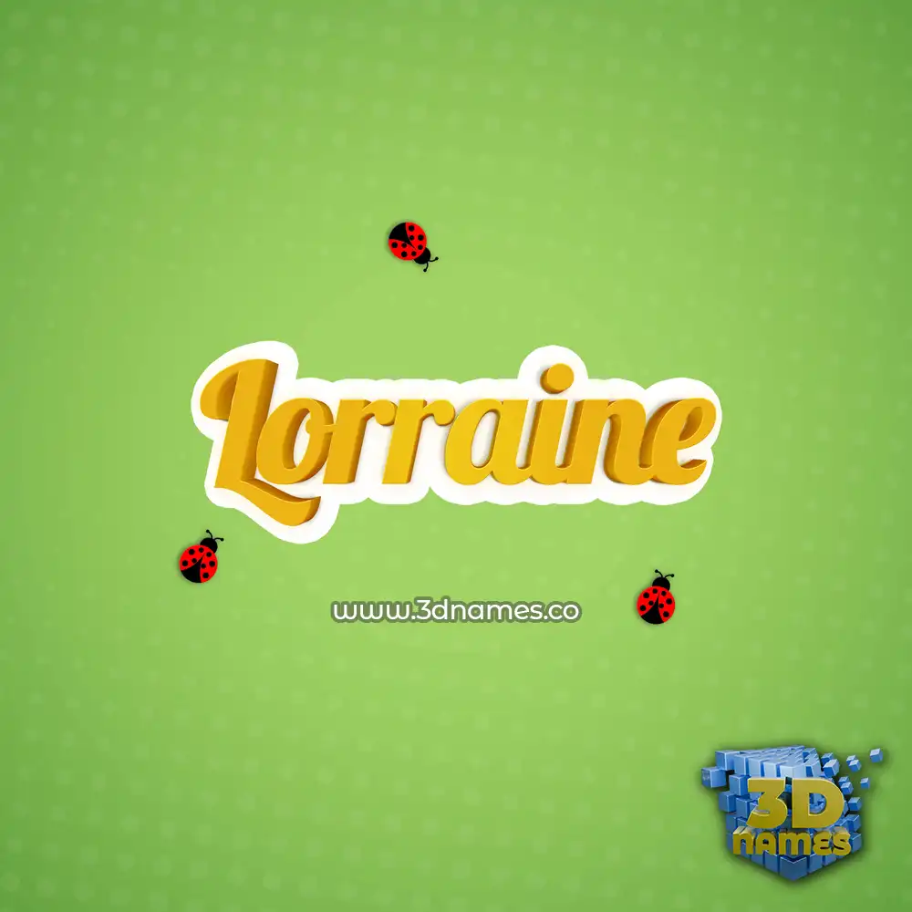 lorraine in Ladybugs style - 3D name wallpaper