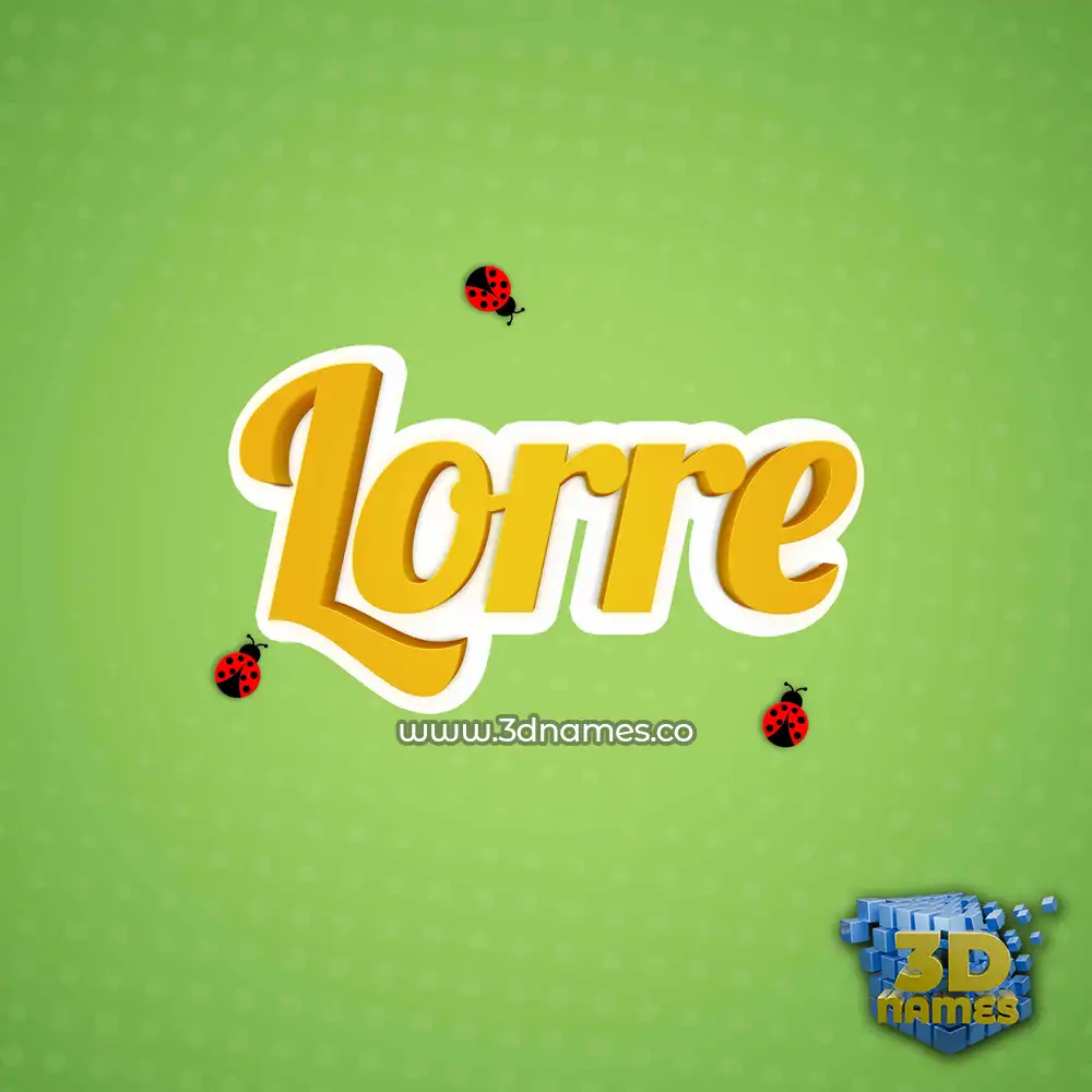 lorre in Ladybugs style - 3D name wallpaper