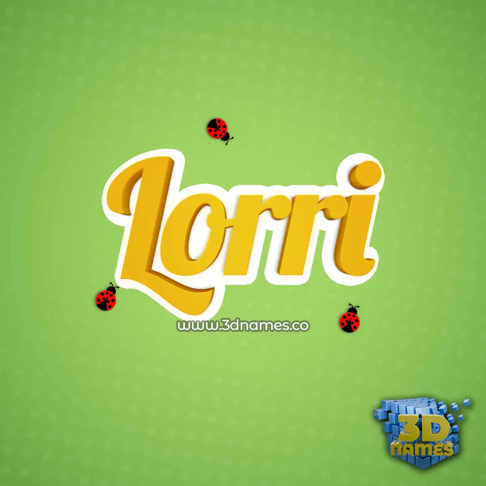 lorri in Ladybugs style - 3D name wallpaper