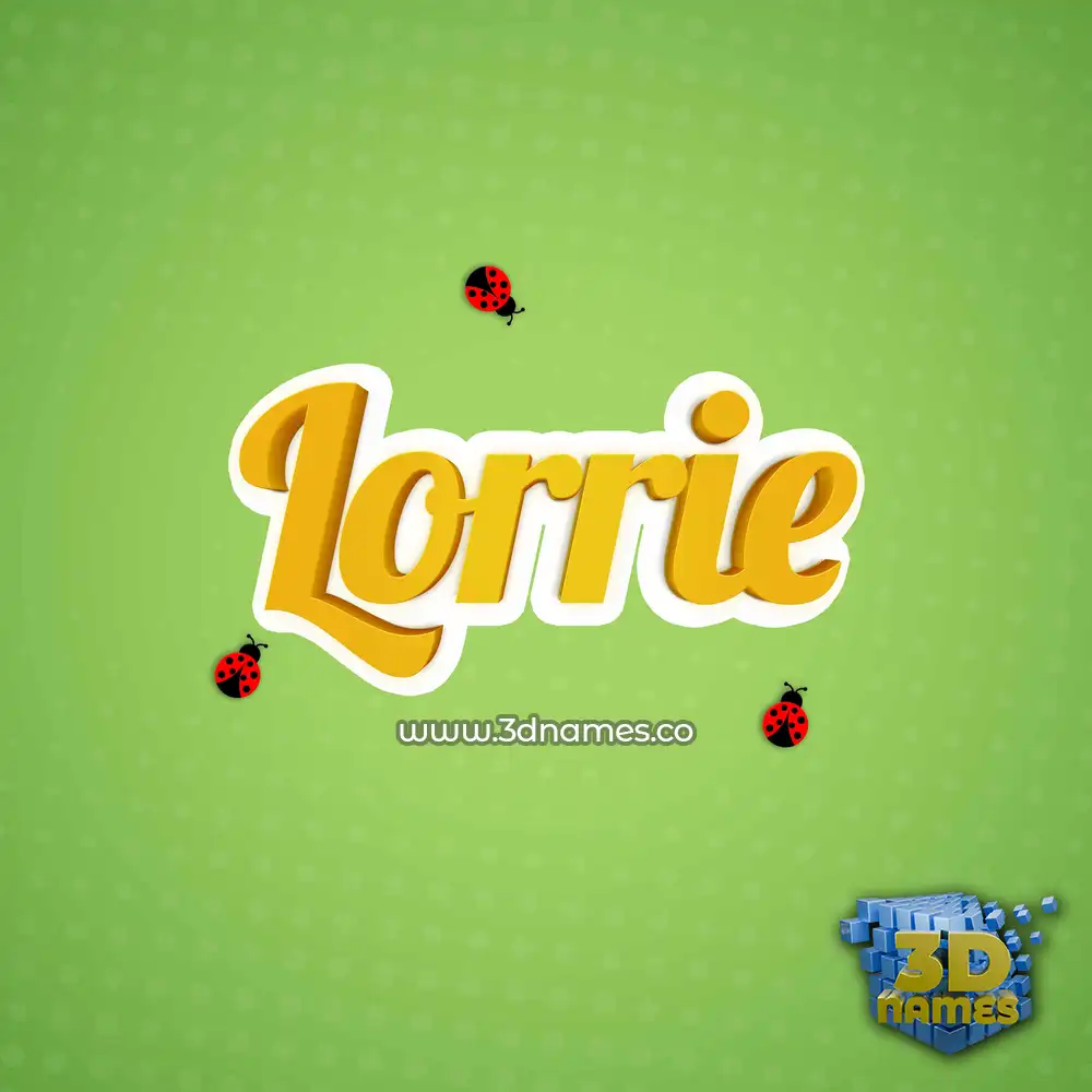 lorrie in Ladybugs style - 3D name wallpaper