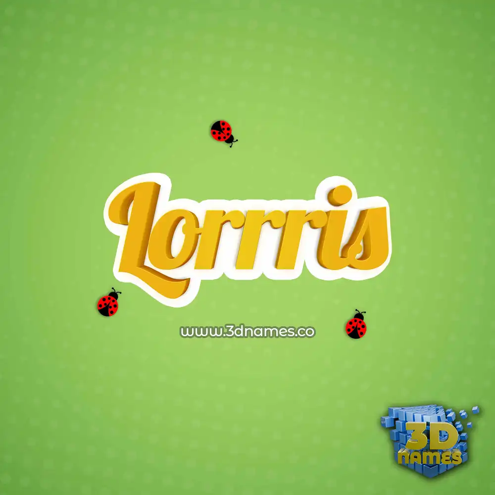 lorrris in Ladybugs style - 3D name wallpaper
