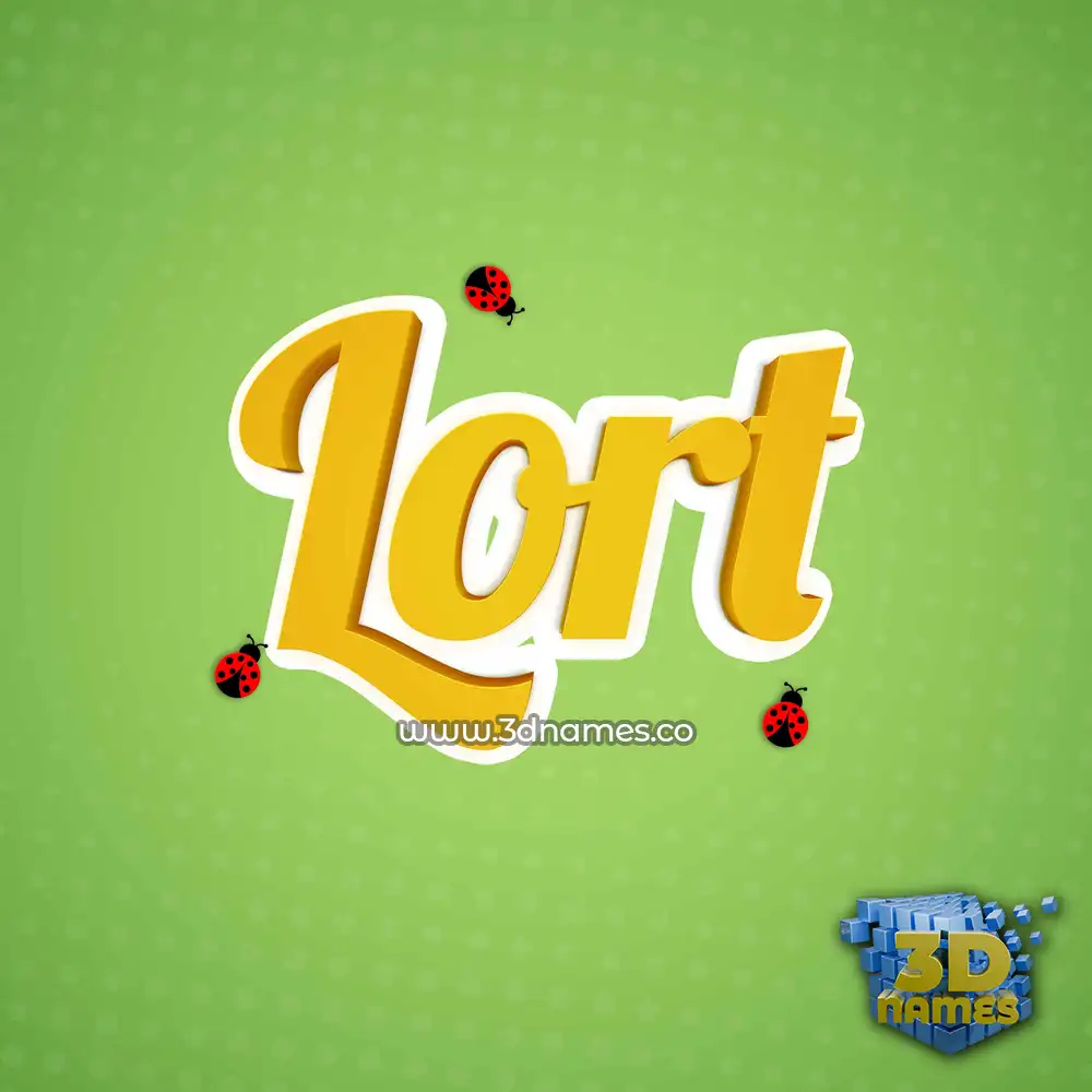 lort in Ladybugs style - 3D name wallpaper