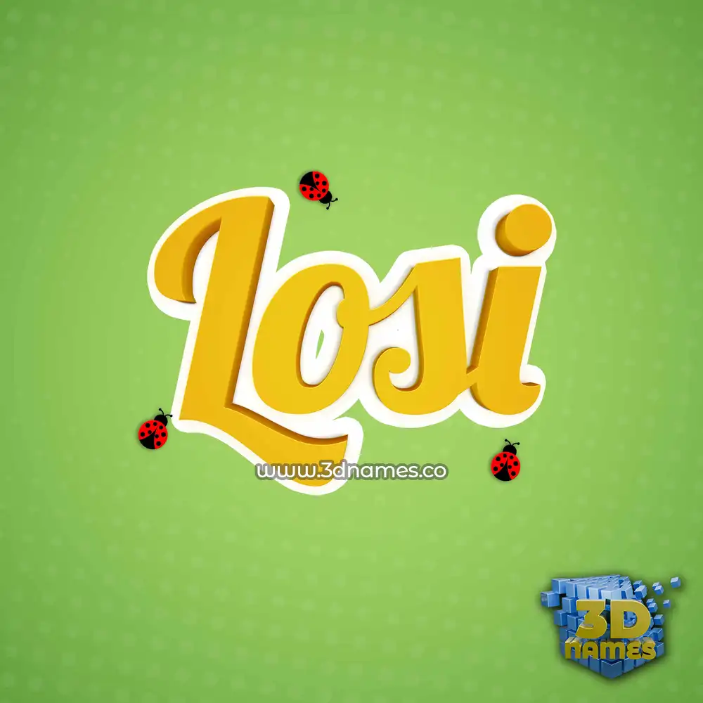 losi in Ladybugs style - 3D name wallpaper