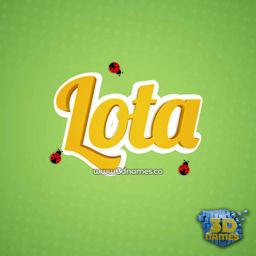 lota in Ladybugs style - 3D name wallpaper
