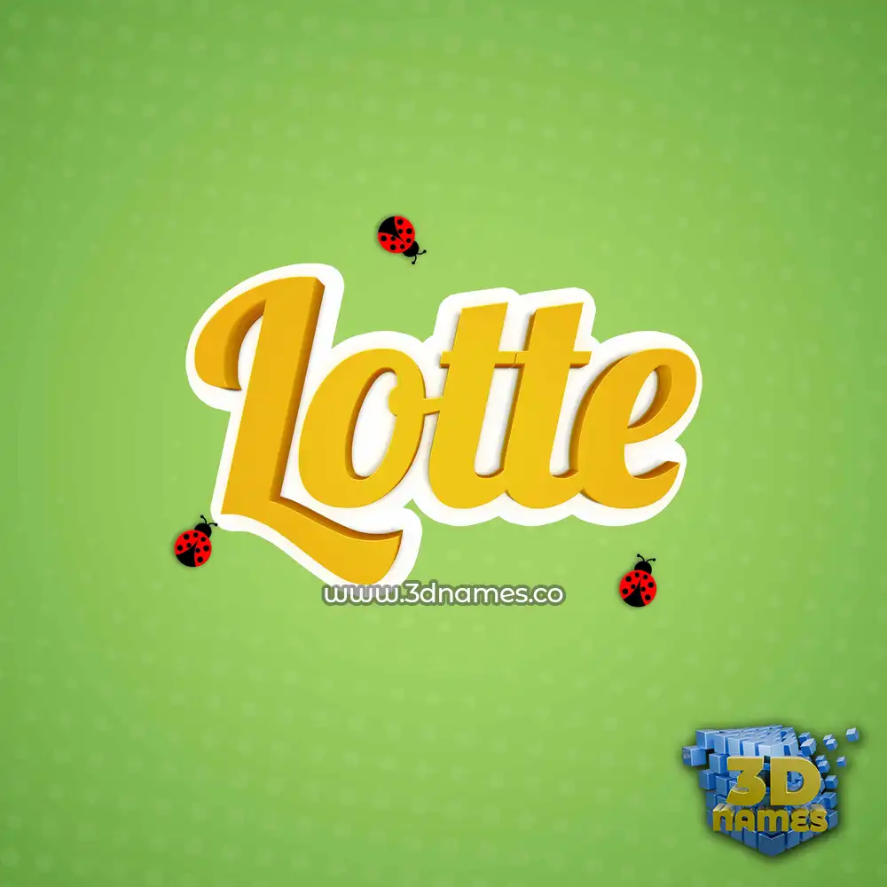 lotte in Ladybugs style - 3D name wallpaper