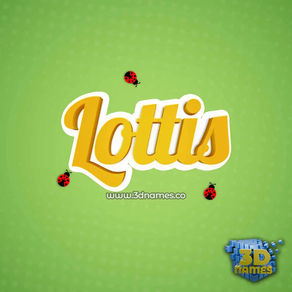 lottis in Ladybugs style - 3D name wallpaper