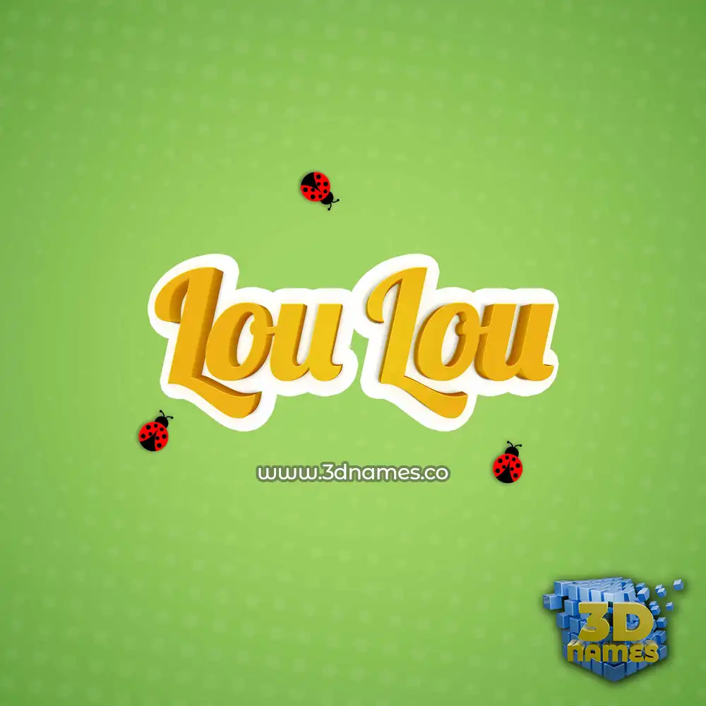 lou lou in Ladybugs style - 3D name wallpaper
