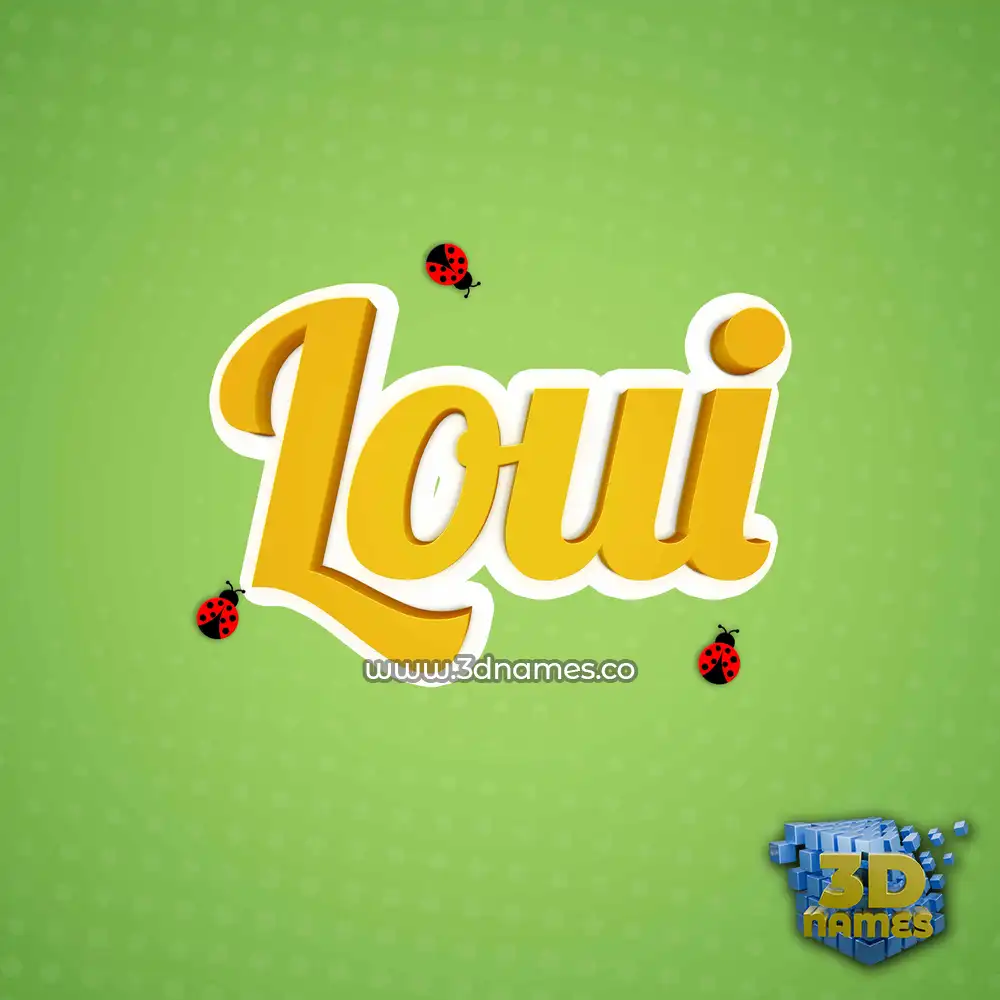 loui in Ladybugs style - 3D name wallpaper