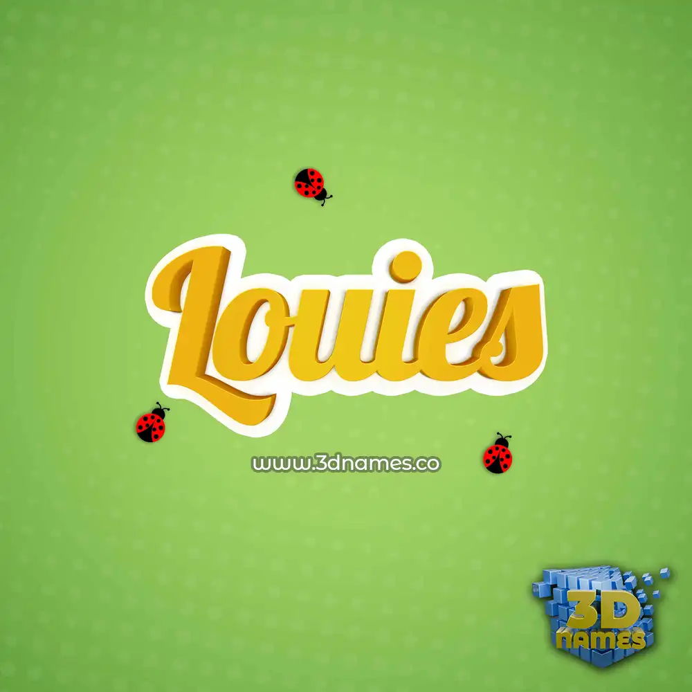 louies in Ladybugs style - 3D name wallpaper