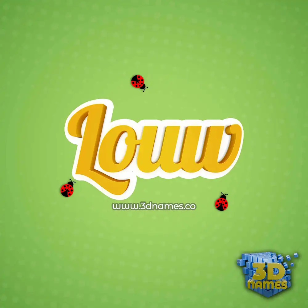 louw in Ladybugs style - 3D name wallpaper