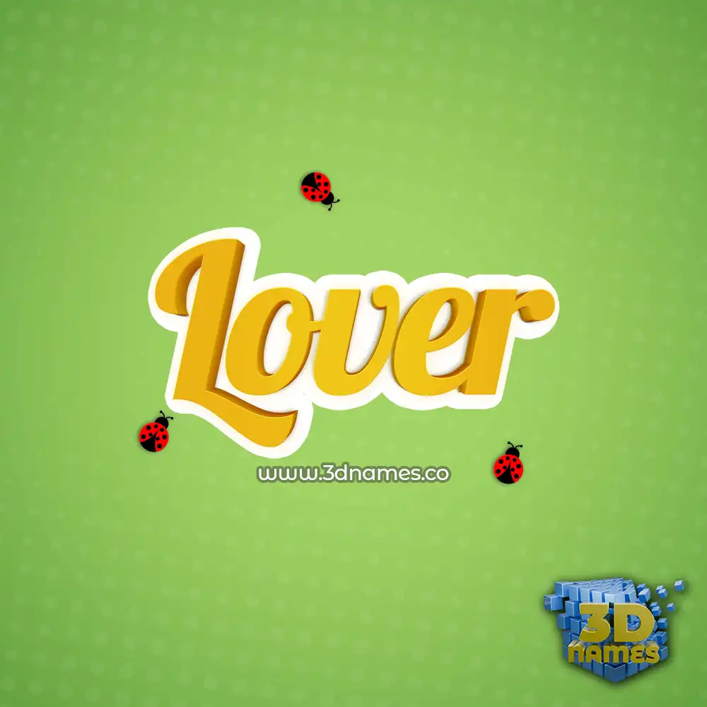 lover in Ladybugs style - 3D name wallpaper