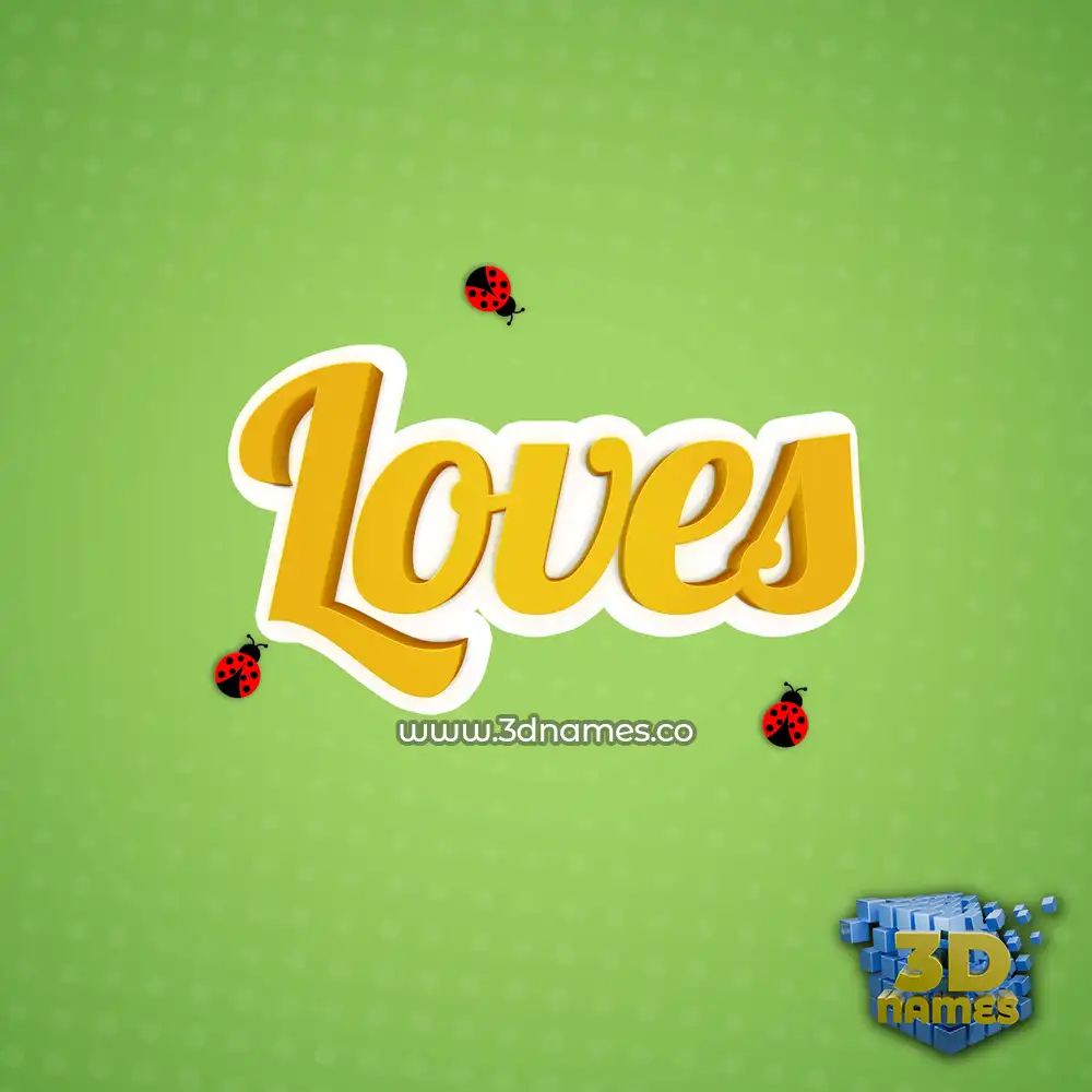 loves in Ladybugs style - 3D name wallpaper