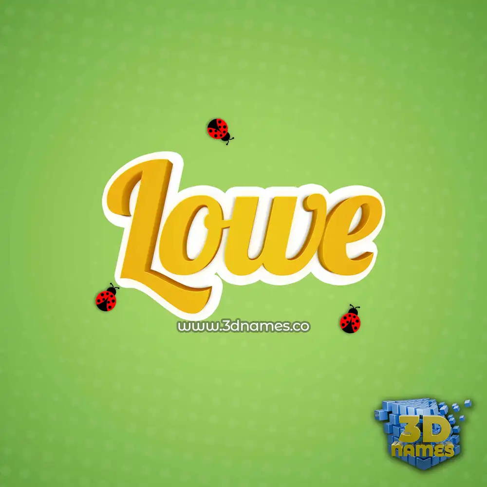 lowe in Ladybugs style - 3D name wallpaper