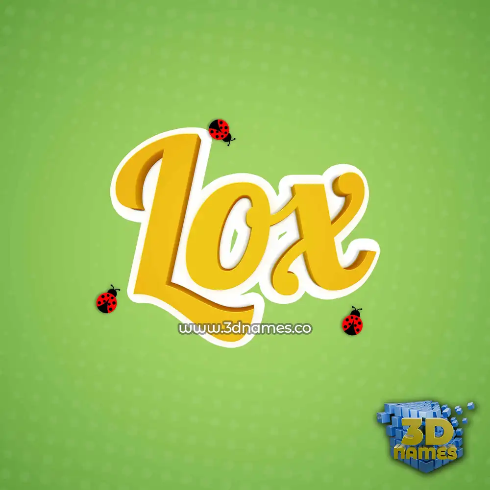 lox in Ladybugs style - 3D name wallpaper