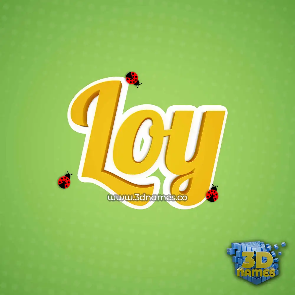 loy in Ladybugs style - 3D name wallpaper