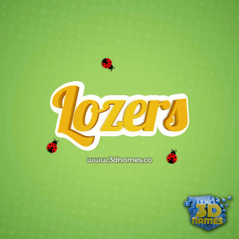 lozers in Ladybugs style - 3D name wallpaper