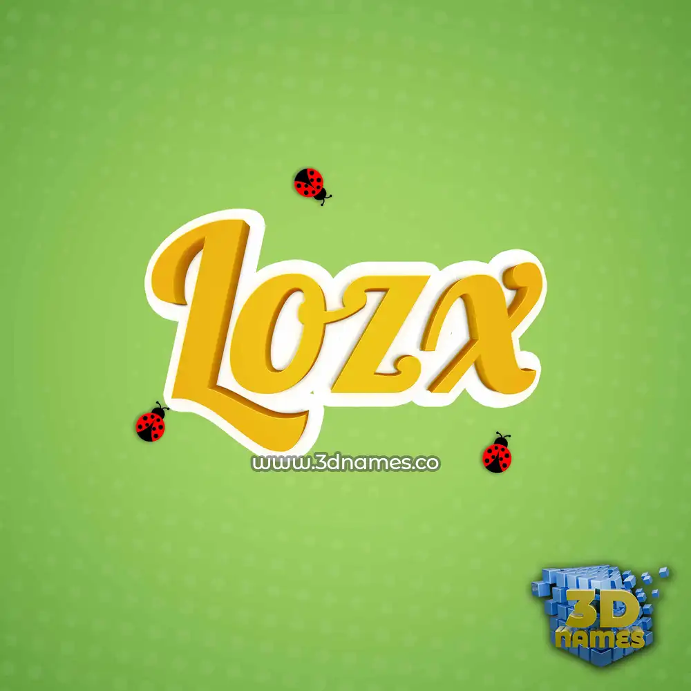 lozx in Ladybugs style - 3D name wallpaper