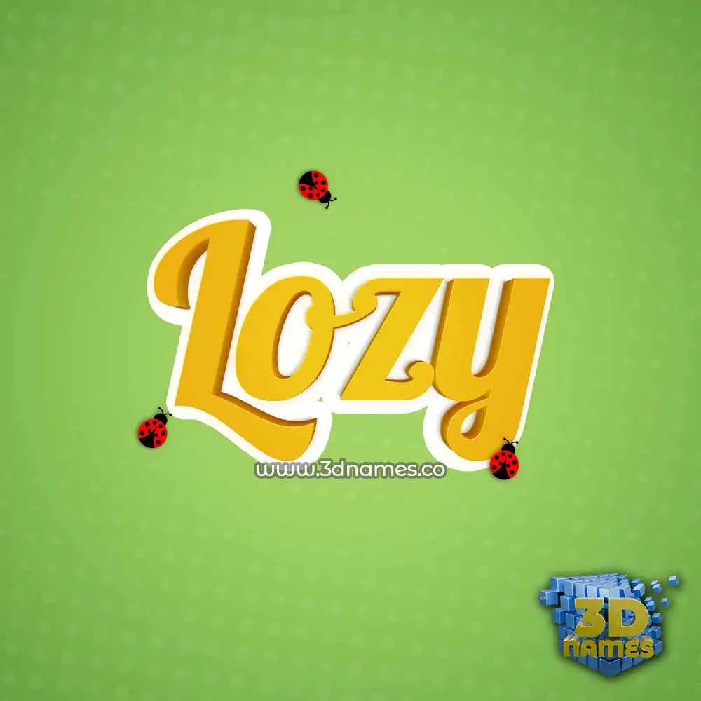 lozy in Ladybugs style - 3D name wallpaper