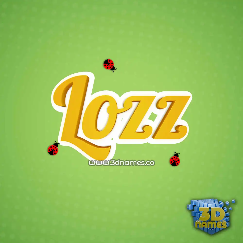lozz in Ladybugs style - 3D name wallpaper