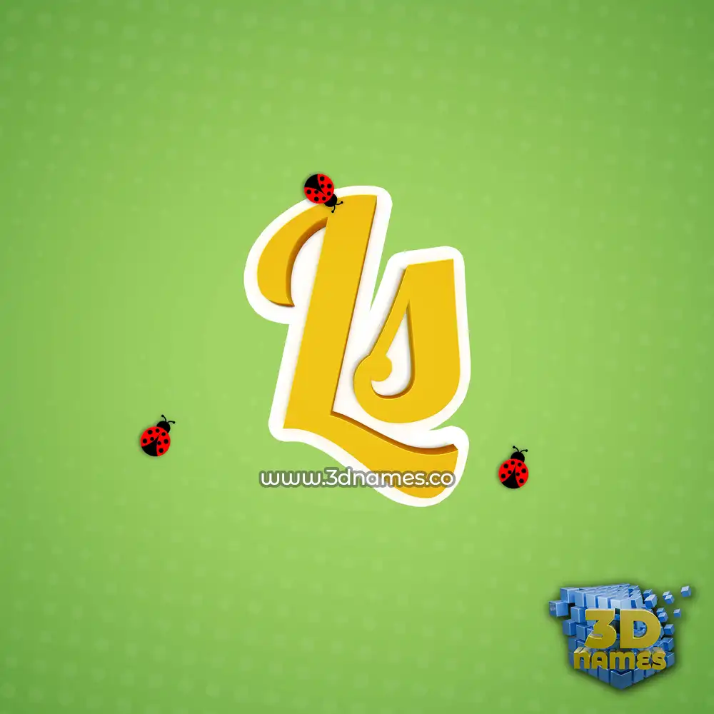 ls in Ladybugs style - 3D name wallpaper