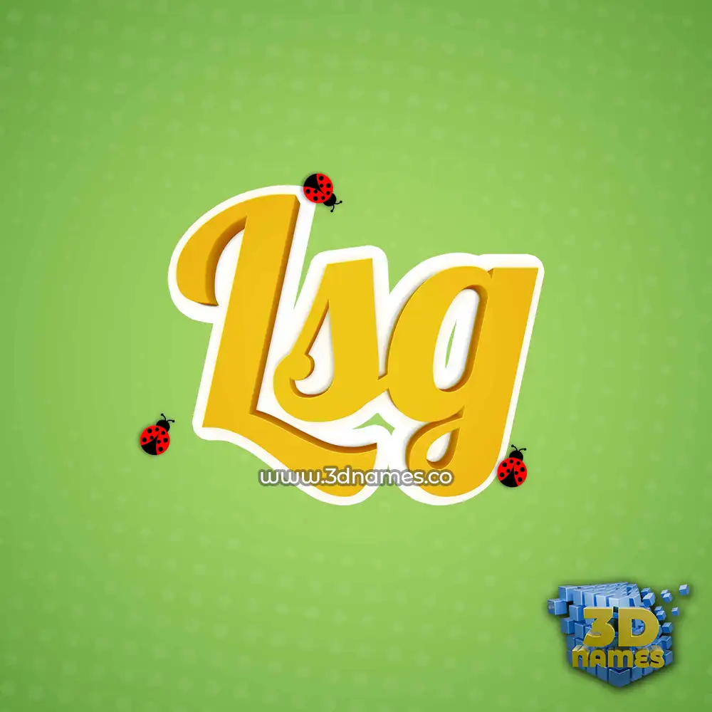 lsg in Ladybugs style - 3D name wallpaper