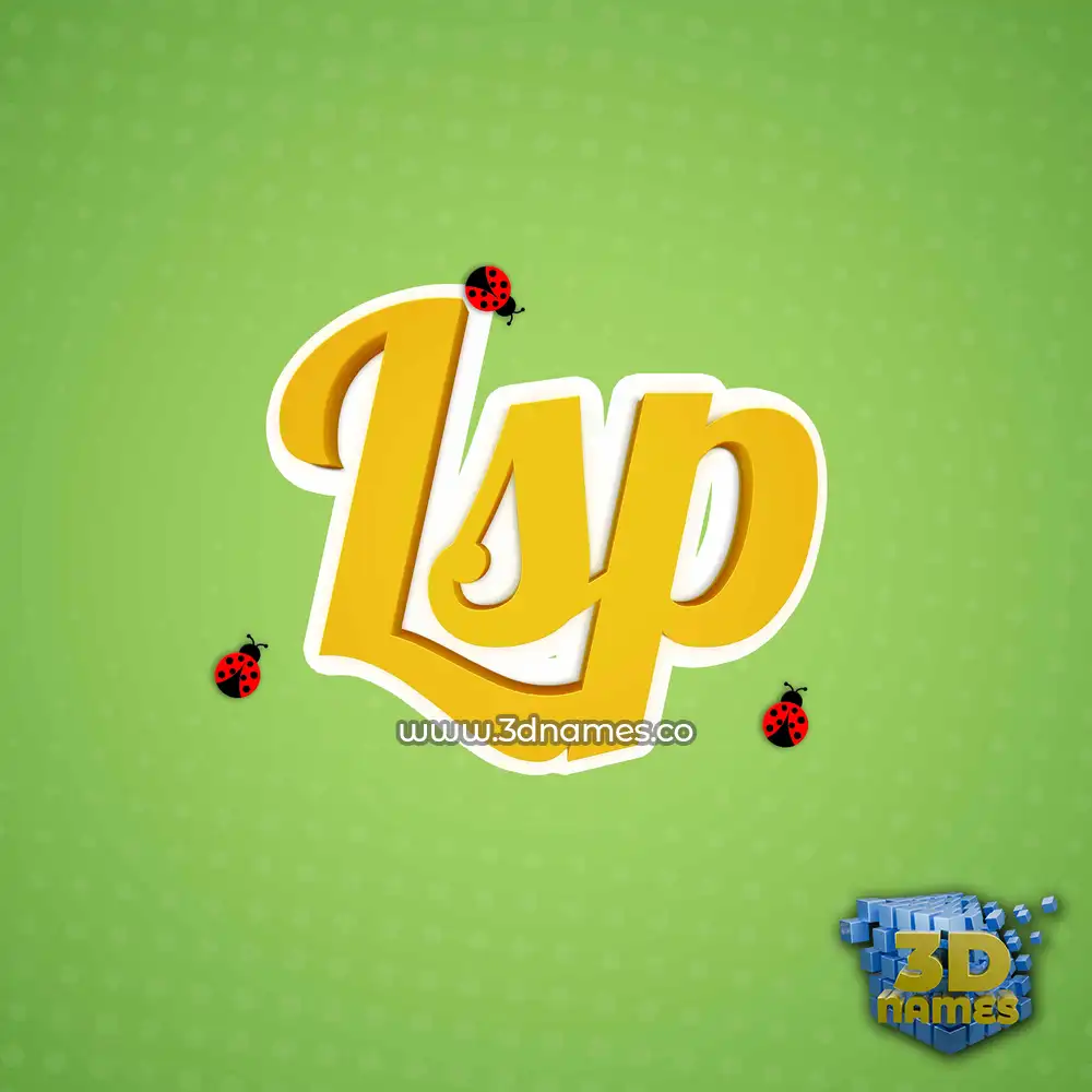 lsp in Ladybugs style - 3D name wallpaper
