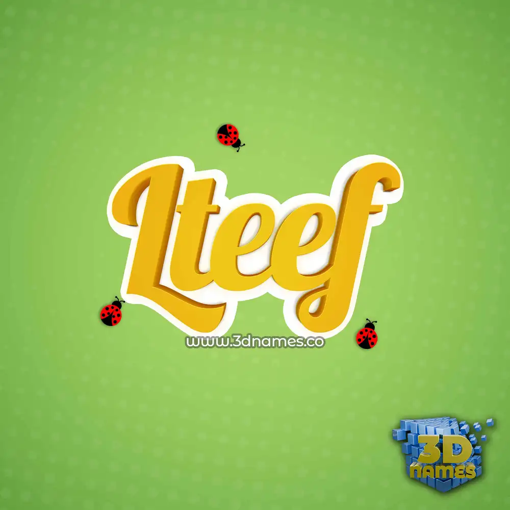 lteef in Ladybugs style - 3D name wallpaper