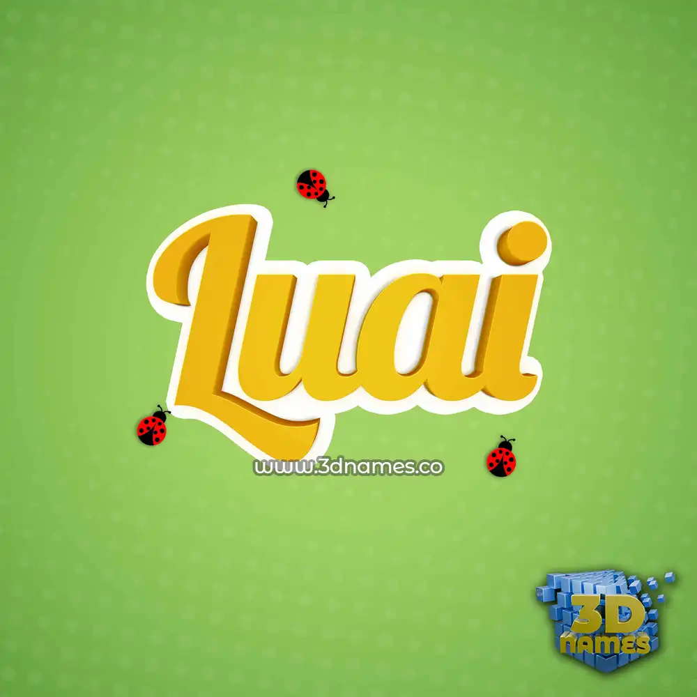 luai in Ladybugs style - 3D name wallpaper