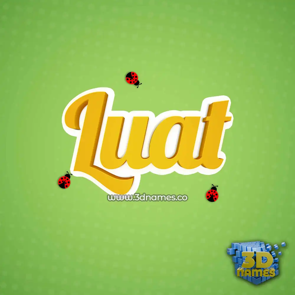luat in Ladybugs style - 3D name wallpaper