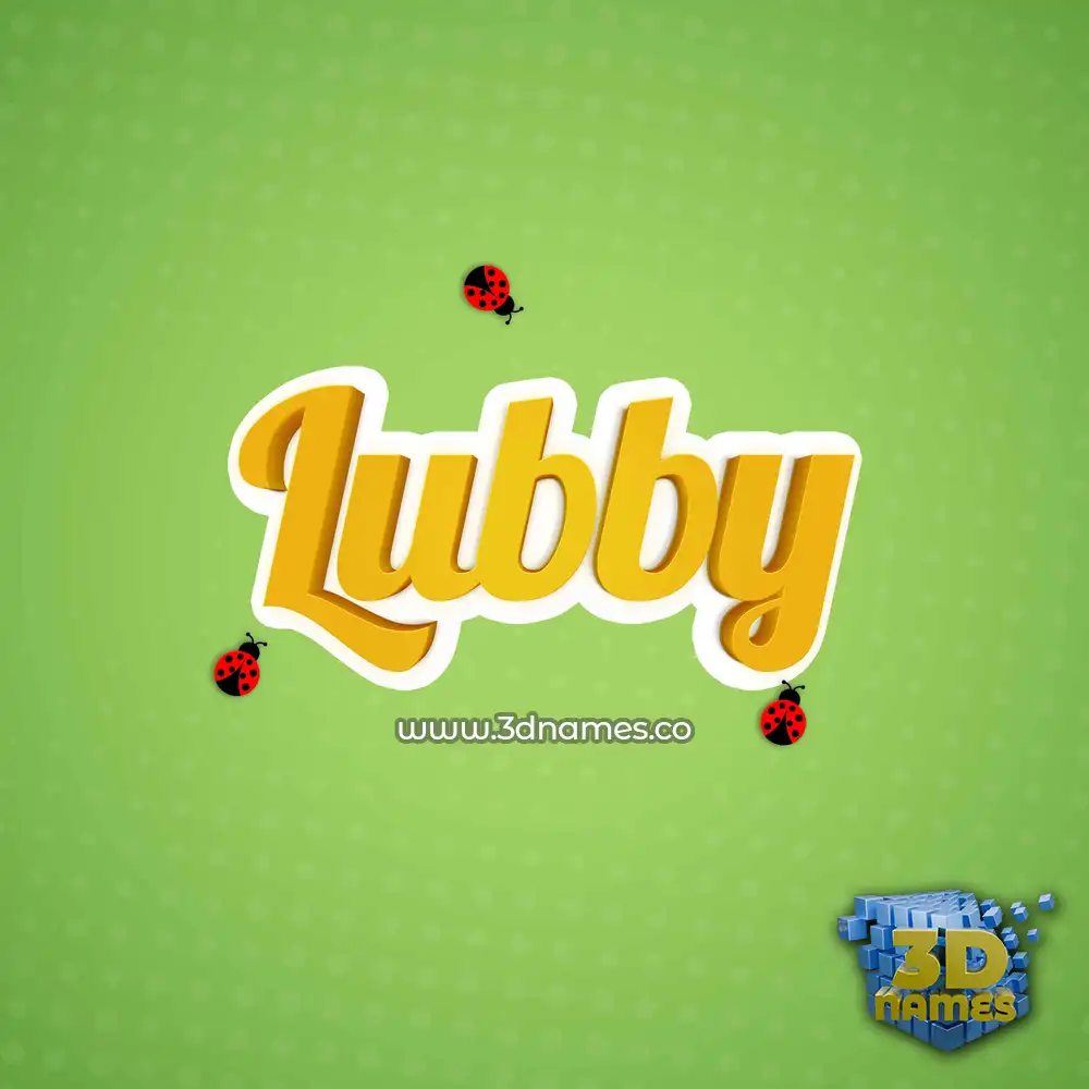 lubby in Ladybugs style - 3D name wallpaper
