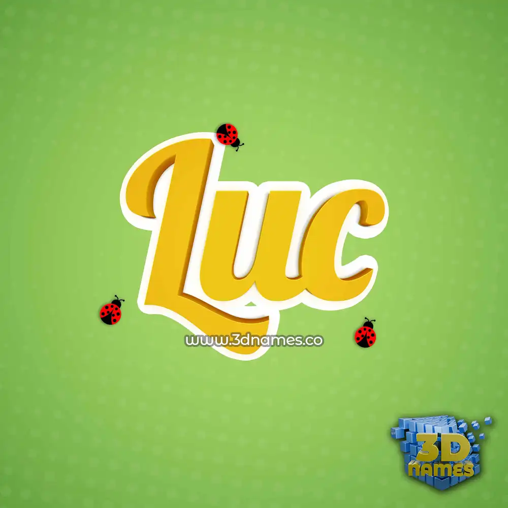 luc in Ladybugs style - 3D name wallpaper