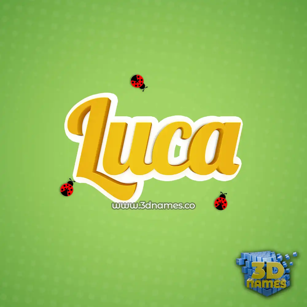 luca in Ladybugs style - 3D name wallpaper