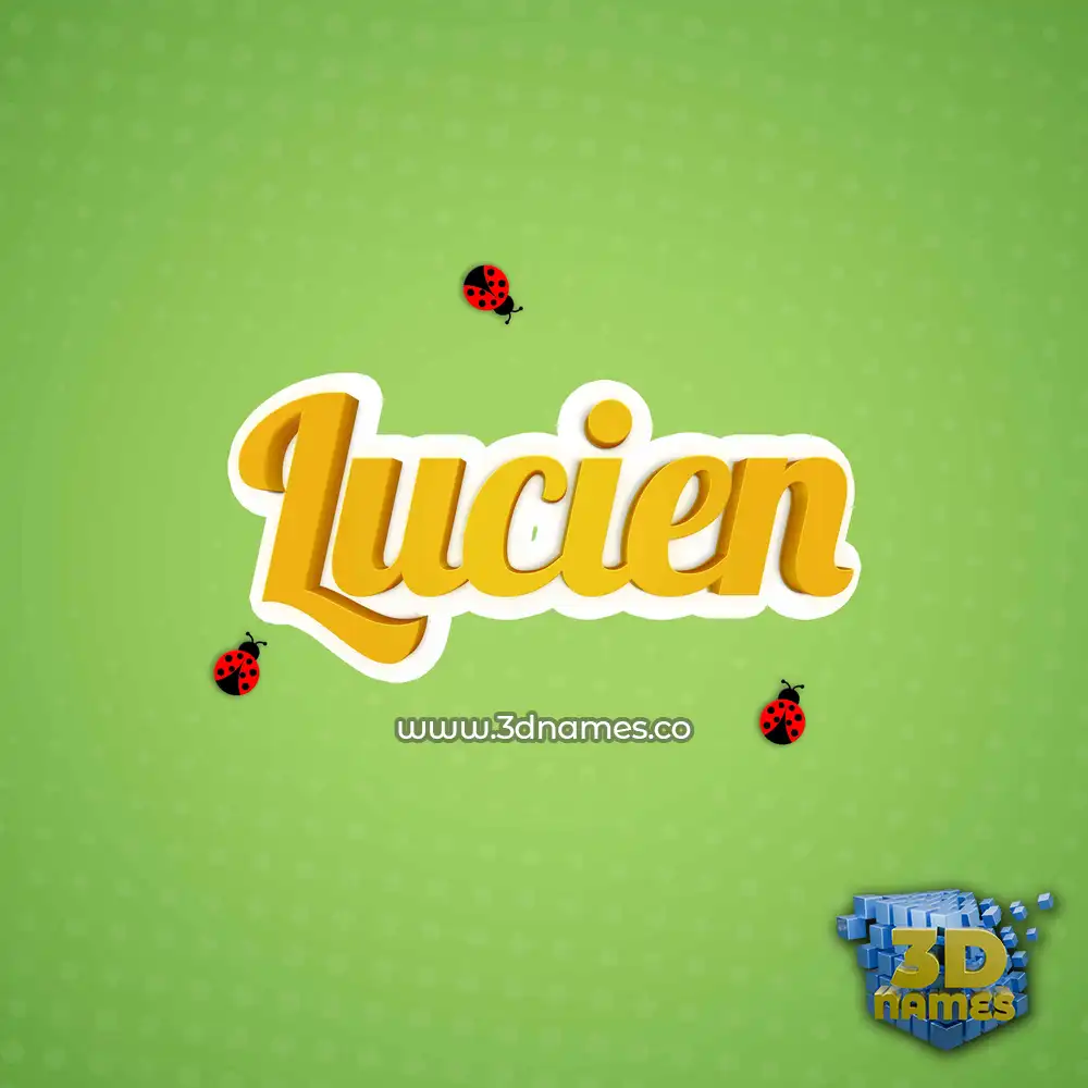 lucien in Ladybugs style - 3D name wallpaper