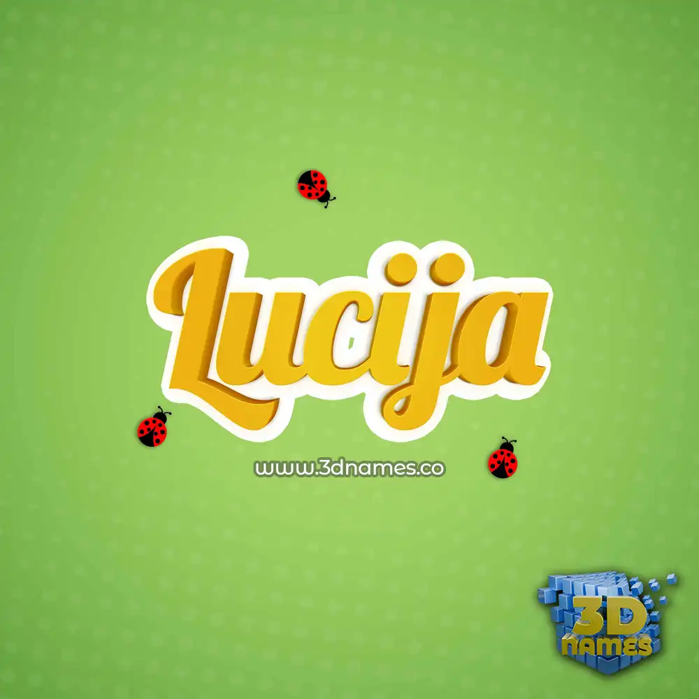 lucija in Ladybugs style - 3D name wallpaper