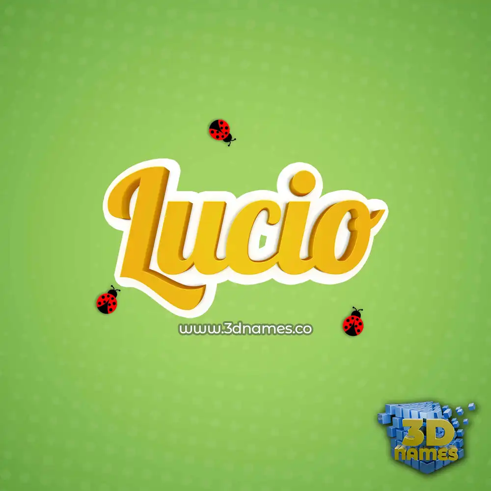 lucio in Ladybugs style - 3D name wallpaper