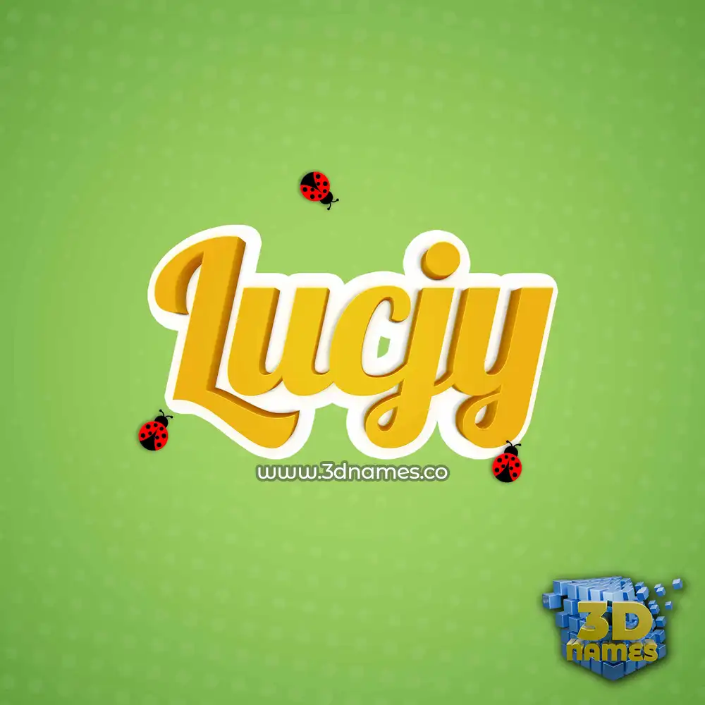 lucjy in Ladybugs style - 3D name wallpaper