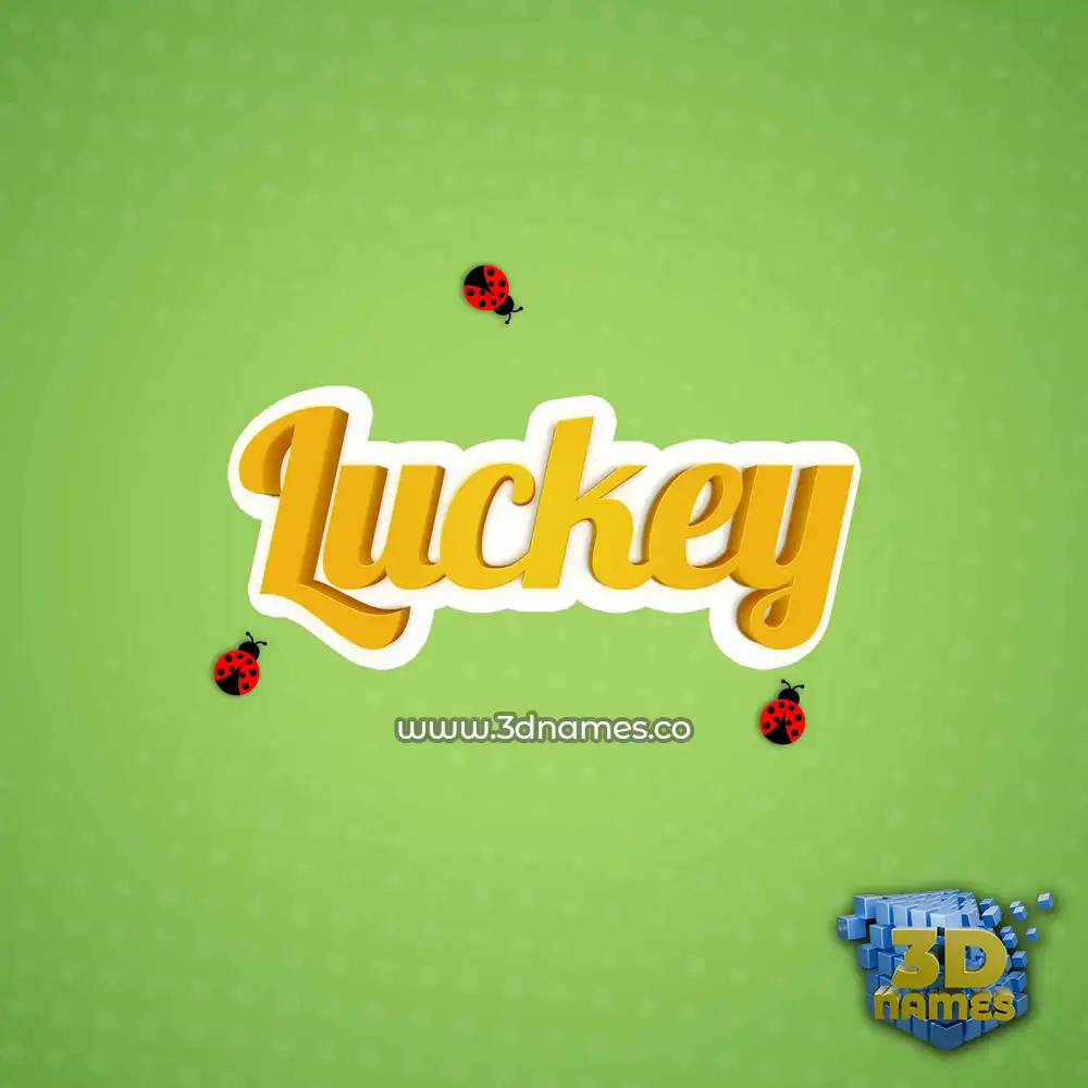 luckey in Ladybugs style - 3D name wallpaper