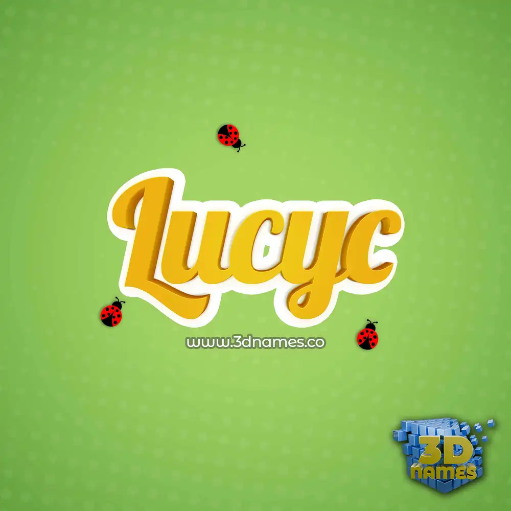 lucyc in Ladybugs style - 3D name wallpaper