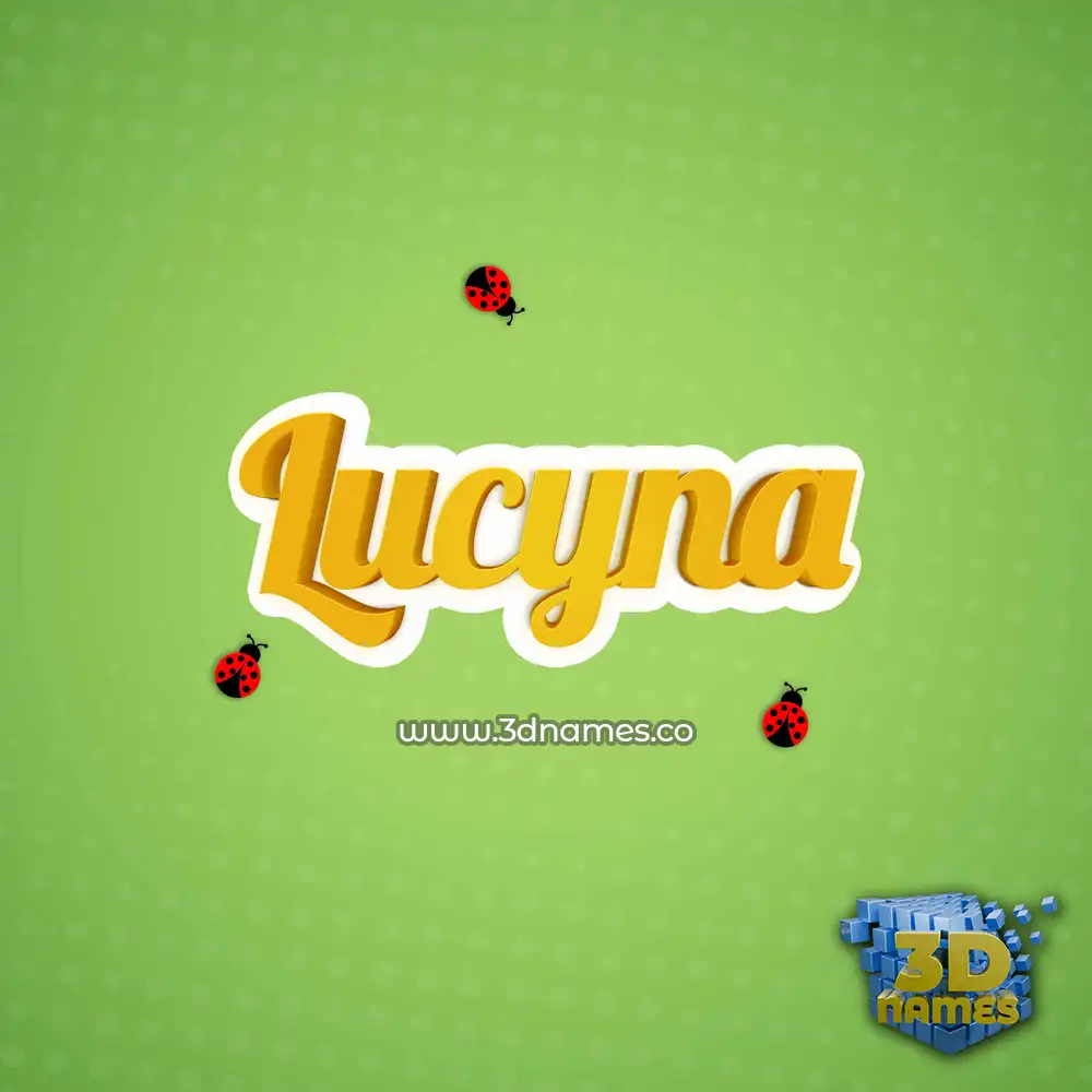 lucyna in Ladybugs style - 3D name wallpaper