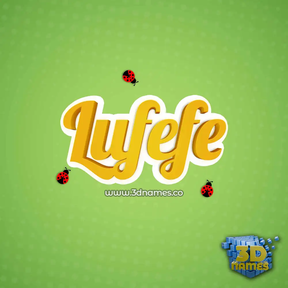lufefe in Ladybugs style - 3D name wallpaper