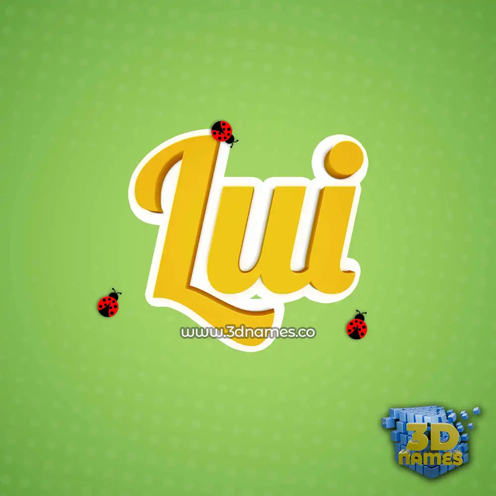 lui in Ladybugs style - 3D name wallpaper