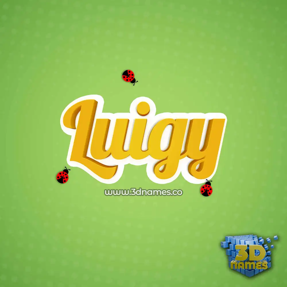 luigy in Ladybugs style - 3D name wallpaper