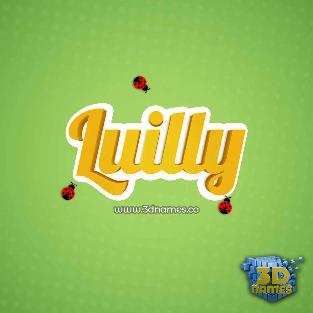 luilly in Ladybugs style - 3D name wallpaper