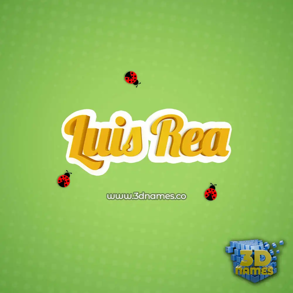 luis rea in Ladybugs style - 3D name wallpaper