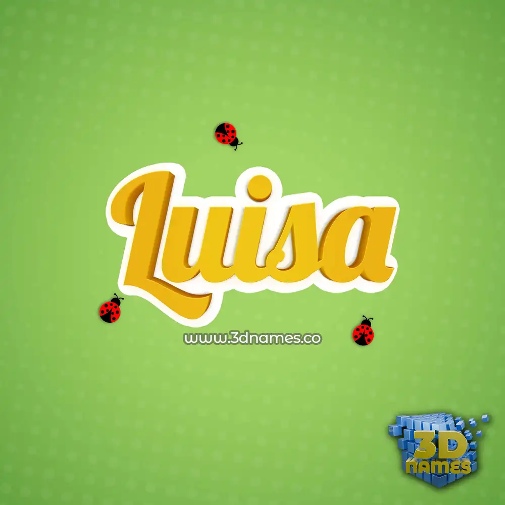 luisa in Ladybugs style - 3D name wallpaper