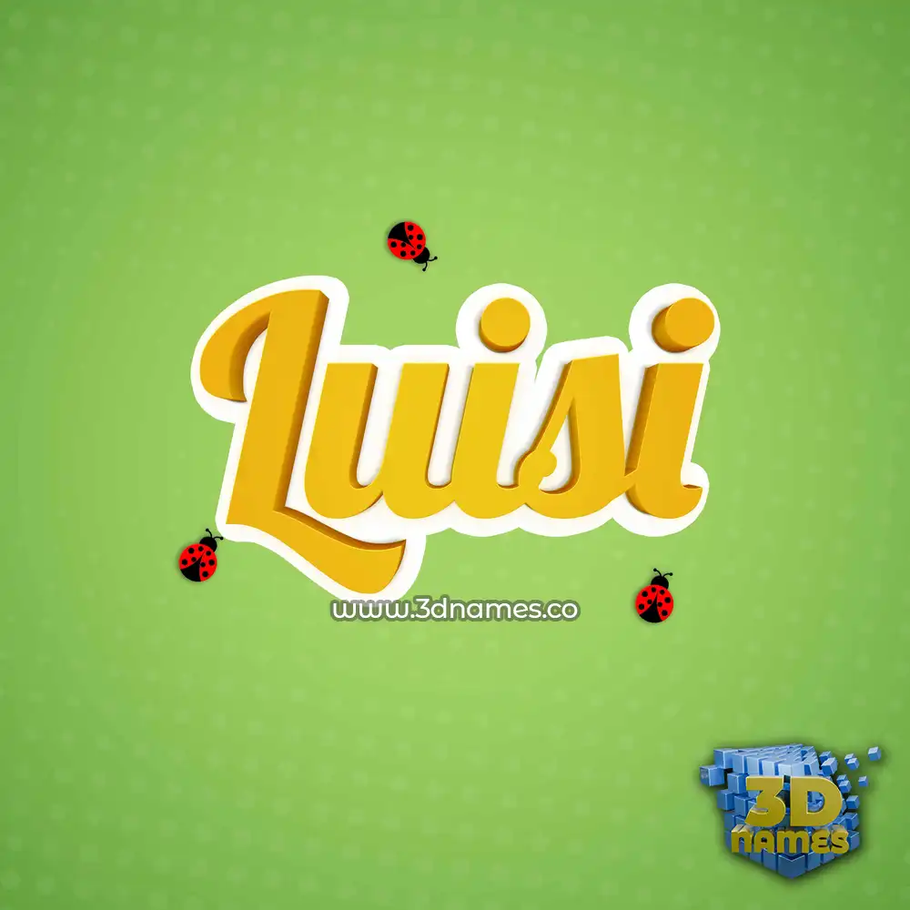 luisi in Ladybugs style - 3D name wallpaper